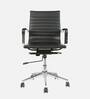 Sleek All Leatherette Executive Chair in Black Colour