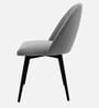 Modern Dining Chair With Iron Legs In Light Grey Color