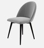Modern Dining Chair With Iron Legs In Light Grey Color