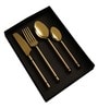Sleek Cut Cutlery Set Gold