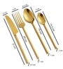 Sleek Cut Cutlery Set Gold