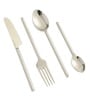 Sleek Cut Cutlery Set Silver