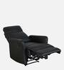Sleek Leatherette Manual 1 Seater Recliner In Black Colour