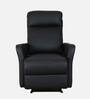 Sleek Leatherette Manual 1 Seater Recliner In Black Colour