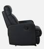 Sleek Leatherette Manual 1 Seater Recliner In Black Colour