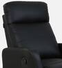 Sleek Leatherette Manual 1 Seater Recliner In Black Colour