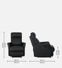 Sleek Leatherette Manual 1 Seater Recliner In Black Colour