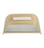 Gold Glass Sleek Diamond Crystal Napkin Box