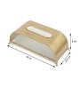 Gold Glass Sleek Slant Diamond Crystal Napkin Box