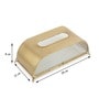 Gold Glass Sleek Diamond Crystal Napkin Box