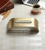 Gold Glass Sleek Diamond Crystal Napkin Box