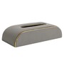 Sleek Slant Leather Napkin Box