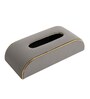 Sleek Slant Leather Napkin Box