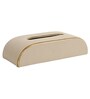 Sleek Slant Leather Napkin Box