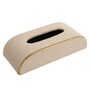 Sleek Slant Leather Napkin Box