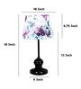 Sleek Spark Black Metal Table Lamp With Cobra Saffron Print Satin Shade