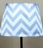Sleek Spark Black Metal Table Lamp With Maze Print Satin Shade