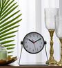 Antique Sleek Stand Black Plastic Table Clock