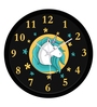 Multicolor Plastic Sleeping Unicorn Kids Wall Clock