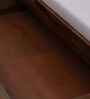 Sleigh Sheesham Wood King Size Bed With Drawer Storage In Provincial Teak Finish