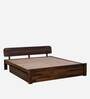 Sleigh Sheesham Wood King Size Bed With Drawer Storage In Provincial Teak Finish