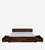 Sleigh Sheesham Wood King Size Bed With Drawer Storage In Provincial Teak Finish