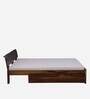 Sleigh Sheesham Wood King Size Bed With Drawer Storage In Provincial Teak Finish