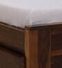 Sleigh Sheesham Wood King Size Bed With Drawer Storage In Provincial Teak Finish