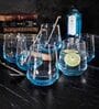 Slender  400ml Blue Glass (Set of 6)  Everyday Glasses