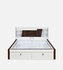 Slew Premier Queen Size Bed in White Finish with Hydraulic Storage Slew Premier Queen Size Bed in White Finish with Hydraulic Storage