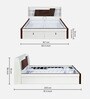 Slew Premier Queen Size Bed in White Finish with Hydraulic Storage Slew Premier Queen Size Bed in White Finish with Hydraulic Storage