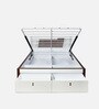 Slew Premier Queen Size Bed in White Finish with Hydraulic Storage Slew Premier Queen Size Bed in White Finish with Hydraulic Storage