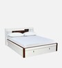 Slew Premier Queen Size Bed in White Finish with Hydraulic Storage Slew Premier Queen Size Bed in White Finish with Hydraulic Storage