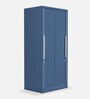 Slide N Store Metal Sliding Door Wardrobe in Tex Phiroja Blue Finish