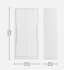 Slide N Store Compact Plus Steel 2 Door Wardrobe in Textured Bond White Colour