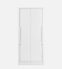 Slide N Store Compact Plus Steel 2 Door Wardrobe in Textured Bond White Colour