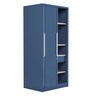 Slide N Store Metal Sliding Door Wardrobe in Tex Phiroja Blue Finish