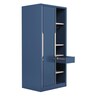 Slide N Store Metal Sliding Door Wardrobe in Tex Phiroja Blue Finish