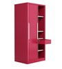 Slide N Store Compact Sliding Wardrobe in Tex Blush Red Finish