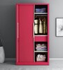 Slide N Store Compact Sliding Wardrobe in Tex Blush Red Finish