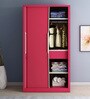 Slide N Store Compact Sliding Wardrobe in Tex Blush Red Finish