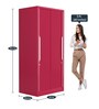 Slide N Store Compact Sliding Wardrobe in Tex Blush Red Finish