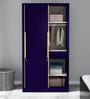 Compact Sliding Door Wardrobe in Textured Royal Blue Finish