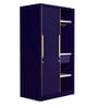 Compact Sliding Door Wardrobe in Textured Royal Blue Finish