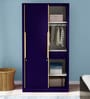 Compact Sliding Door Wardrobe in Textured Royal Blue Finish