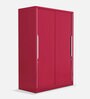 Slide N Store Metal Sliding Door Wardrobe in Tex Blush Red Finish