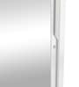 Slide Metal Sliding Door Wardrobe in Bond White Colour with Mirror