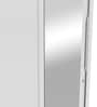 Slide Metal Sliding Door Wardrobe in Bond White Colour with Mirror