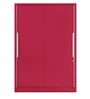 Slide N Store Metal Sliding Door Wardrobe in Tex Blush Red Finish