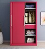 Slide N Store Metal Sliding Door Wardrobe in Tex Blush Red Finish